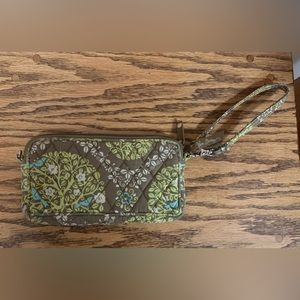 Vera Bradley green wristlet